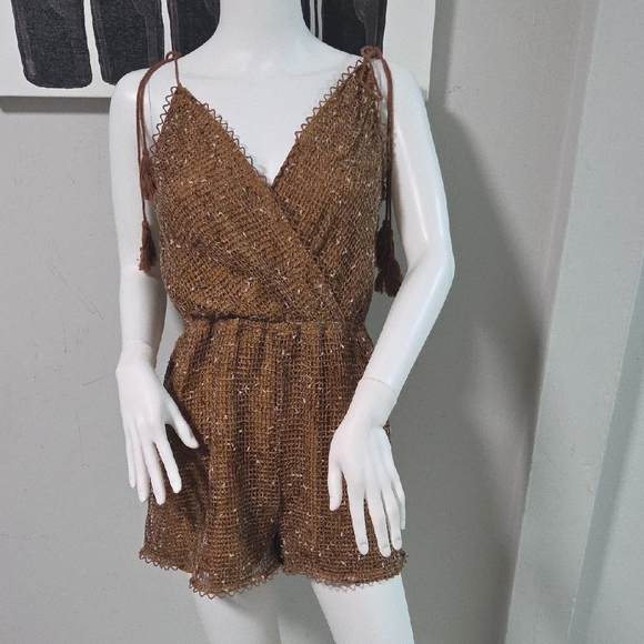 Fashion Nova Pants - Fashion Nova Brown Knit Romper